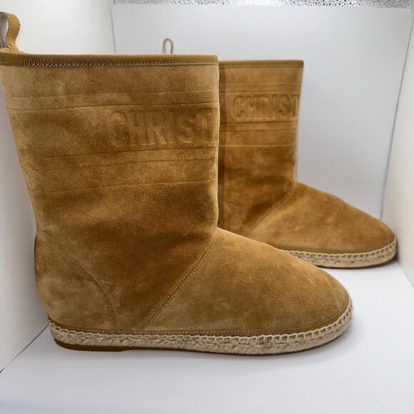 Christian Dior Granville Espadrille Boots Boots Suede Natural Beige EU 41 NIB - Picture 6 of 16